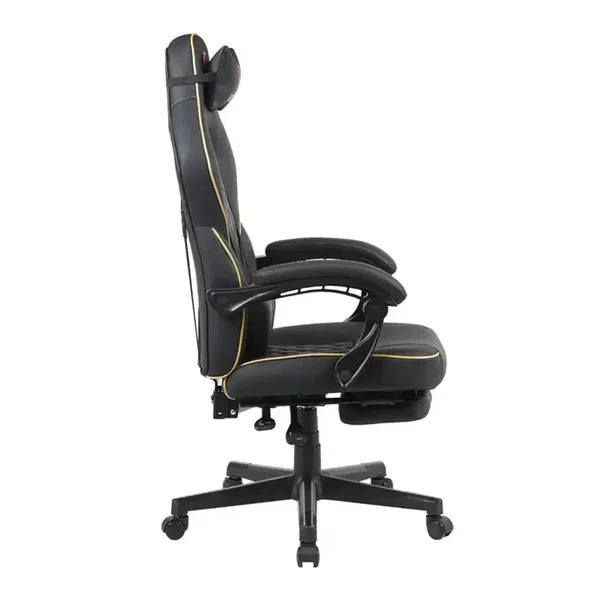 GFURY GF-KW-G6404 Gaming Chair – PU + Plush, Black + Golden, 4D Armrest, Frog Mechanism