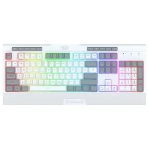 Redragon SHIVA LITE K525WG RGB Wired Gaming Keyboard – Full Size Mechanical Feel Membrane Keyboard with Macro Keys, RGB Backlighting & Wrist Rest
