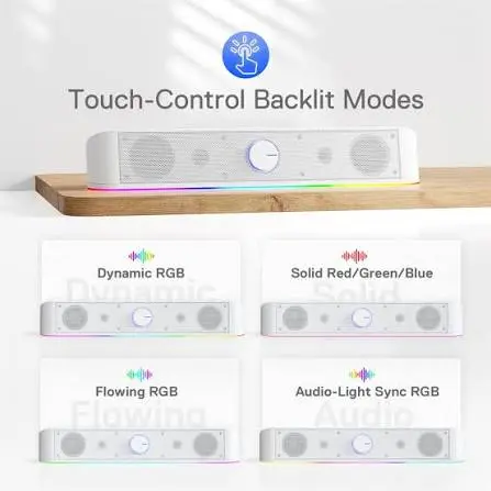 Redragon Adiemus GS-560 White RGB Sound Bar with 6 Touch Light Modes