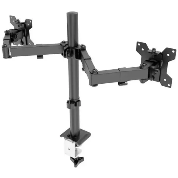 Darkflash ATLAS 2 Heavy Duty Dual Monitor Arm - Gas Spring Desk Mount for 27 inch Monitors, VESA Compatible, C-Clamp Mounting