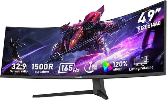 GFURY QUANTAM EDGE 240Hz 49" Curved 5K Gaming Monitor – Black, WQHD 5120x1440