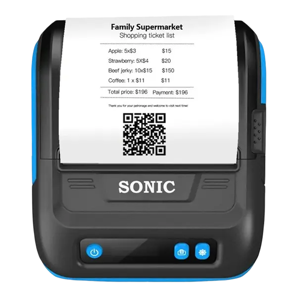 SONIC SNC-105 Thermal Receipt Printer USB + LAN 80mm POS Printer High Speed ESC/POS Compatible Auto Cutter Support Retail Billing Printer