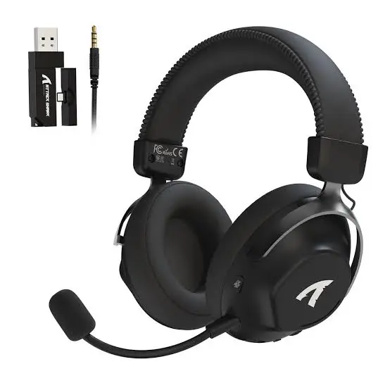 Attack Shark L50 PRO Tri-Mode Wireless Gaming Headset – 53mm Drivers, 7.1 Surround, AI Noise-Cancelling Mic, Black