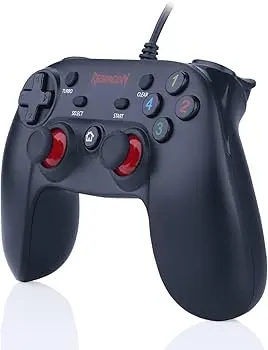 Redragon SATURN G807 Wired USB Gaming Controller with Dual Vibration, Turbo Function & Ergonomic Design
