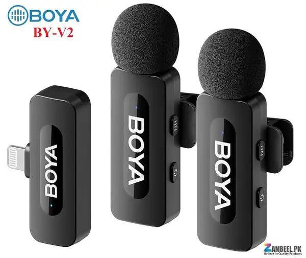 BOYA BY-V2 Wireless Microphone – Dual, For iOS