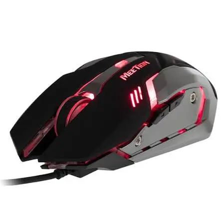 Meetion M915 Black Gaming Mouse – 4-Color Backlight, Max 2400 DPI, USB Wired