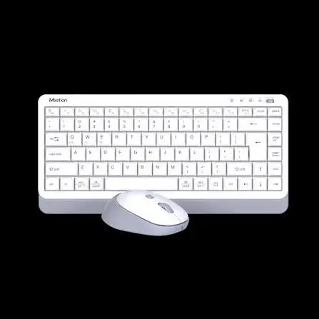 Meetion Mini5000 White Dual-Mode Wireless Keyboard & Mouse Combo – 75% Keyboard, 2.4G + Bluetooth