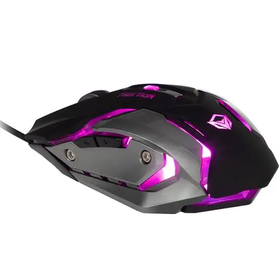 Meetion M915 Black Gaming Mouse – 4-Color Backlight, Max 2400 DPI, USB Wired