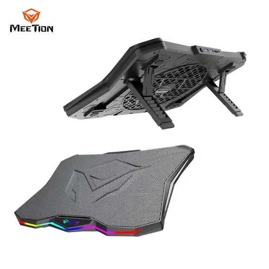 Meetion CP4040 Laptop Cooling Pad – Big Fan RGB Backlight, USB Wired