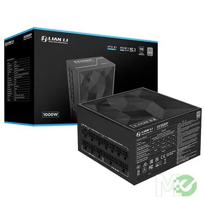 Lian Li SX1000P SX Platinum 1000W 80 Plus Platinum Power Supply – Black, UK, High-End Gaming PSU