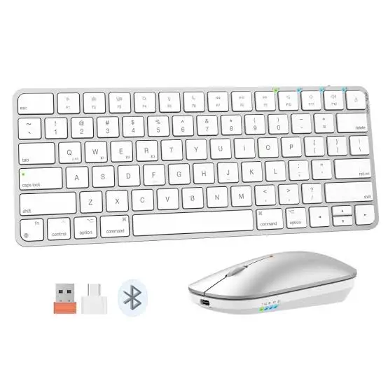 Meetion iKey C210 Black 2-in-1 Wireless Keyboard & Mouse Combo – Scissor Switch, 78 Keys, Dual Mode