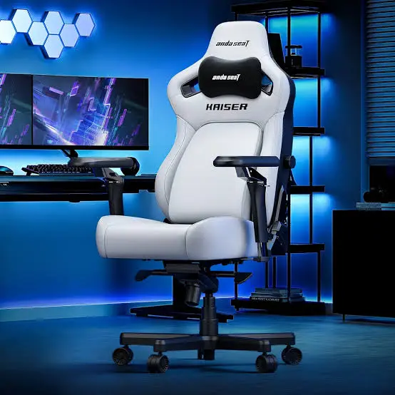 AndaSeat Kaiser 4 XL Ergonomic Gaming Chair with 6D Armrest – Cloudy White