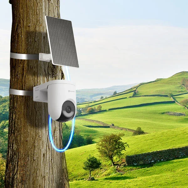 EZVIZ HB8C/SP 4MP 2K+ Solar-Powered Outdoor WiFi Security Camera – 340° Pan & 80° Tilt, AI Human & Vehicle Detection