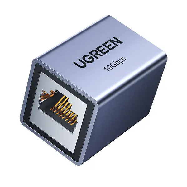 Ugreen 15117 RJ45 Ethernet Coupler for Cat8/Cat7/Cat6/Cat5 Cable – Gray