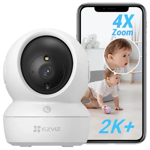 EZVIZ H6C 3MP 2K+ Indoor WiFi Pan & Tilt Security Camera – 360° Coverage, AI Human Detection, Auto Tracking, Two-Way Talk