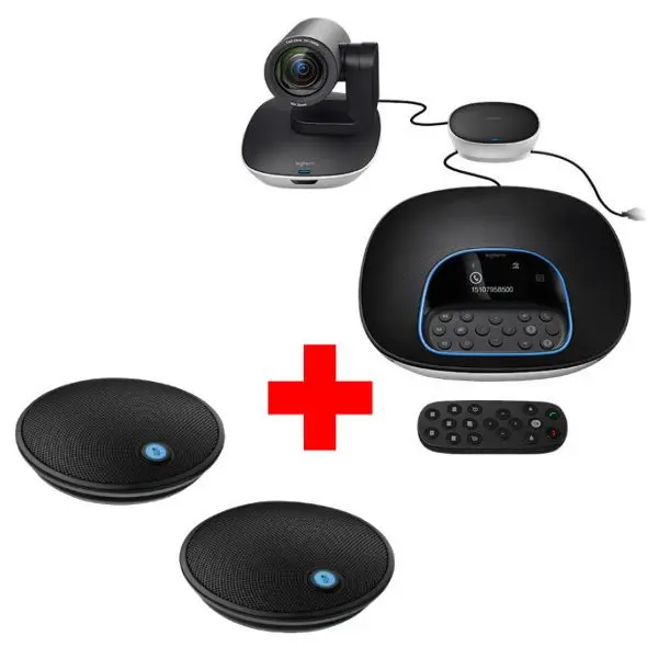 Logitech Expansion Microphones for Group Conference Camera - 2 Pack Extra Mics (989-000171)