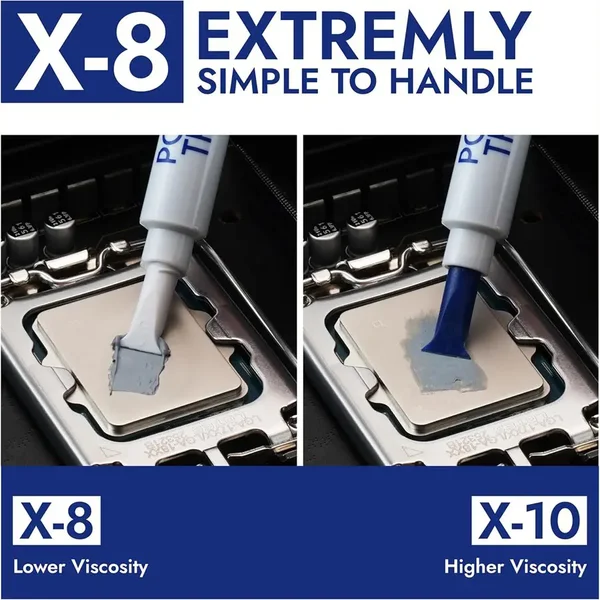 Thermal Grizzly Polartherm X-8 10 Gram CPU Thermal Paste – High Thermal Conductivity, Non-Conductive