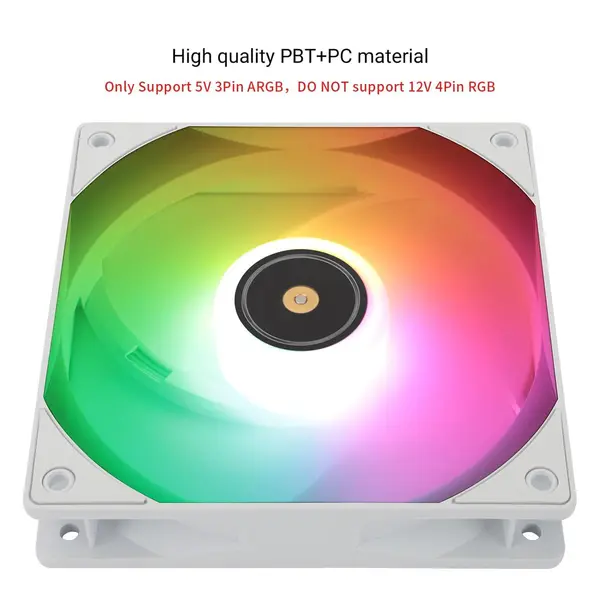Thermalright TL-E12W-S V3 ARGB 120mm PWM High Performance Case Fan – White
