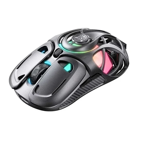 ONIKUMA DM02 Gray Honeycomb Tri-Mode Wireless Gaming Mouse - 12800 DPI, RGB