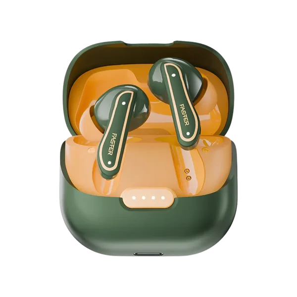 Faster Roar Wireless Earbuds – Quad Mic ANC+ENC, 10mm Bass Driver, Bluetooth v5.4, Up to 40 Hrs Playtime