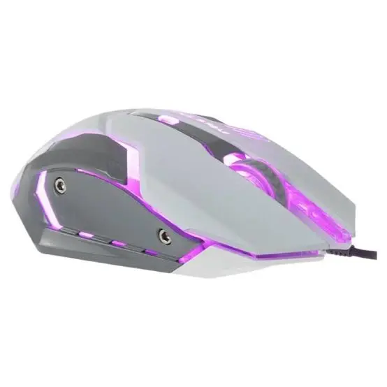 Meetion M915 White Gaming Mouse – 4-Color Backlight, Max 2400 DPI, USB Wired