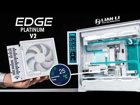 Lian Li EG1350P EDGE Platinum V2 1350W 80 Plus Platinum PSU with EDGE Hub ADV – White, UK, New Launch
