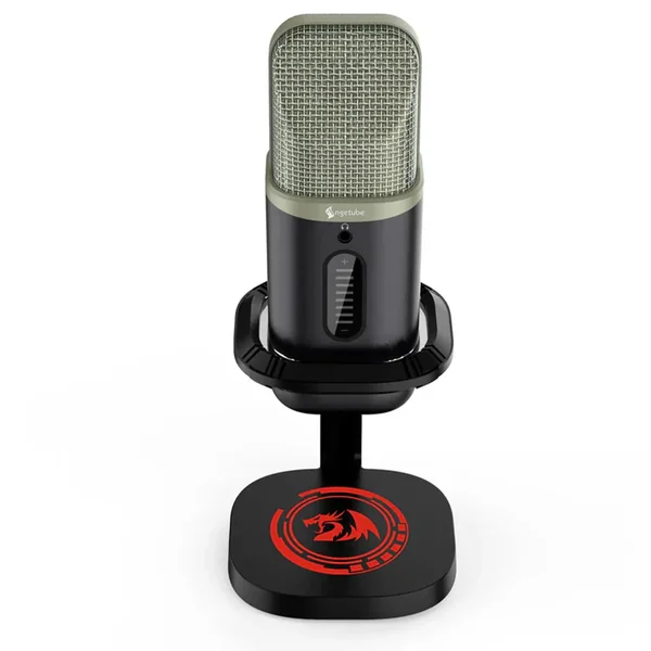 Redragon ECOWAVE GM305 RGB USB Streaming Microphone Condenser Gaming Mic with Logo for PC Podcast YouTube Streaming