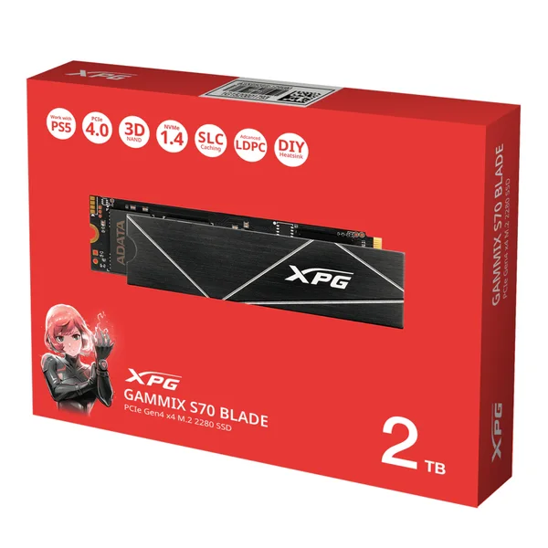 XPG GAMMIX S70 Blade 2TB M.2 NVMe PCIe Gen4 x4 Gaming & PS5 SSD