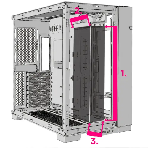 Lian Li O11DE-6X O11 Dynamic EVO Upright GPU Kit – Bracket Only, White, Vertical GPU Mount Bracket