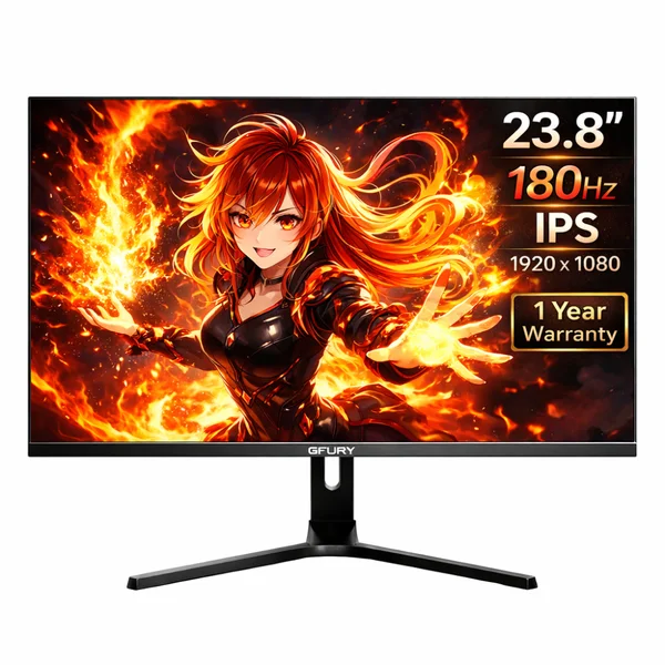 GFURY BLAZE 24” 200Hz Gaming Monitor FHD IPS Borderless Slim Flat Display 1920x1080 1ms High Refresh Rate DP HDMI Gaming Monitor Pakistan