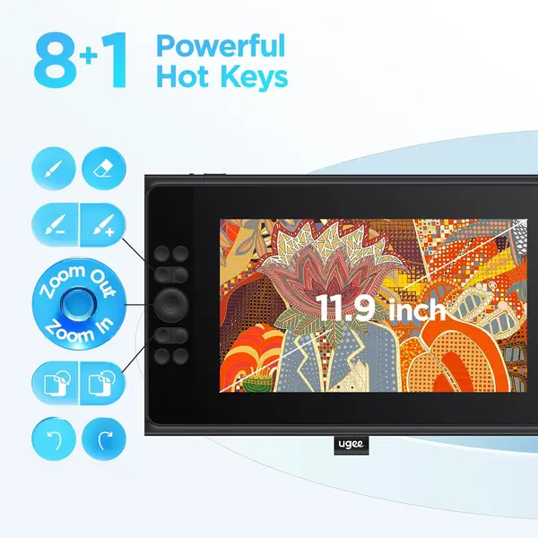 UGEE UE12 Plus Drawing Pen Display 11.9" Full HD Graphics Tablet Monitor