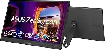 ASUS ZenScreen MB166CR 15.6" FHD IPS Portable Monitor – USB Type-C Travel Monitor 60Hz 5ms Anti-Glare Display