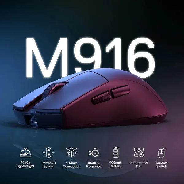 Redragon King Standard M916 STD-1K Wireless Gaming Mouse 26000 DPI Lightweight
