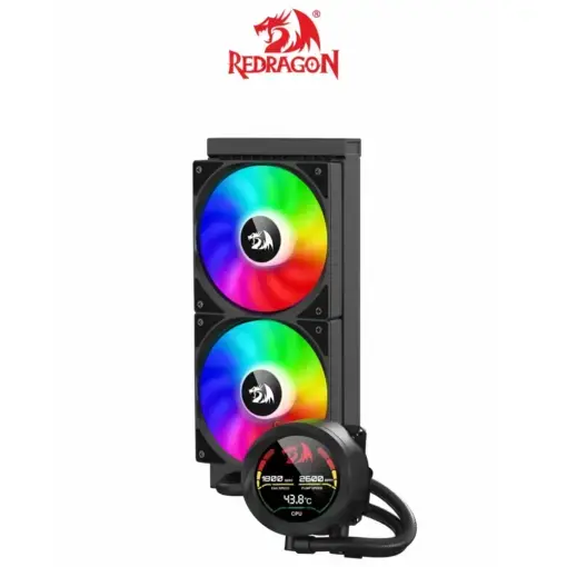 Redragon CCW-1019 240mm ARGB Liquid CPU Cooler AIO Cooler with Digital Display 120mm Fans Intel AMD Gaming PC Water Cooling System