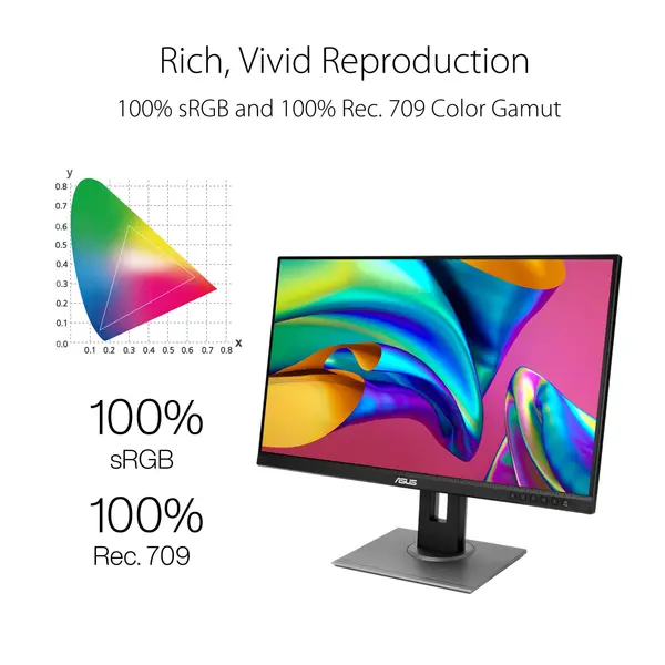 ASUS ProArt PA278QV 27 Inch 2K QHD IPS Monitor 75Hz 5ms Professional Designer Display 100% sRGB Ergonomic Monitor