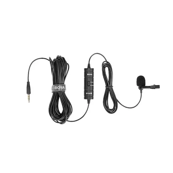 BOYA BY-M1S Lavalier Microphone – Omnidirectional Condenser Mic, 6m Cable, 3.5mm TRRS, No Battery