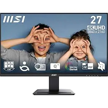 MSI PRO MP273U 27” IPS 4K UHD Monitor – 3840×2160, 60Hz, 4ms GTG, Adaptive-Sync Eye Care Display