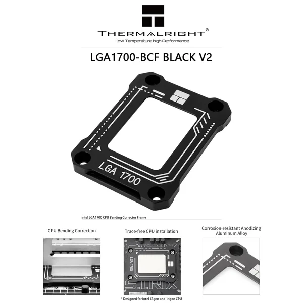 Thermalright LGA1700-BCF-V2 Anti-Bending CPU Contact Frame – Black