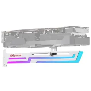 Redragon GCP03W GPU Support Bracket White Graphics Card Holder Adjustable Anti-Sag GPU Stort Bracket for Gaming PC Build