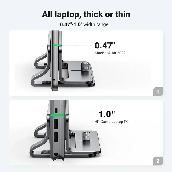 UGREEN Vertical Laptop Stand Space Saving Holder for MacBook Notebook Desk Setup