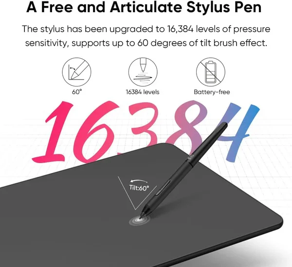 XP-PEN Deco 01 V3 Graphics Drawing Tablet – 10 x 6.25 Inch Large Active Area | 16384 Pressure Levels Battery-Free Stylus | Digital Art, Design & Online Teaching Tablet