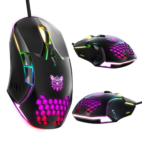 ONIKUMA CW902 Black Wired Gaming Mouse - 6400 DPI, 7 Button, RGB