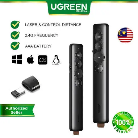 UGREEN Wireless Presenter Remote Clicker for PowerPoint Presentations