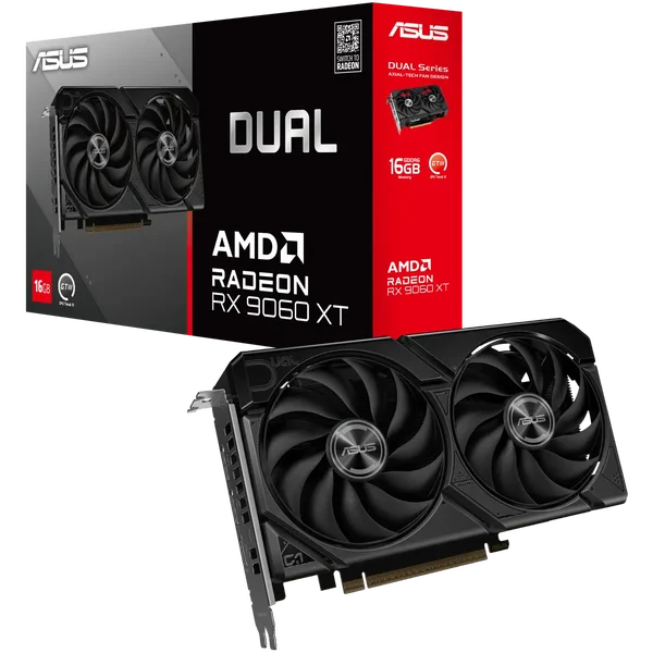 ASUS Dual Radeon RX 9060 XT OC Edition 16GB GDDR6 Gaming Graphics Card – DUAL-RX9060XT-O16G