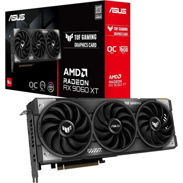 ASUS TUF Gaming Radeon RX 9060 XT OC Edition 16GB GDDR6 Graphics Card – TUF-RX9060XT-O16G-GAMING
