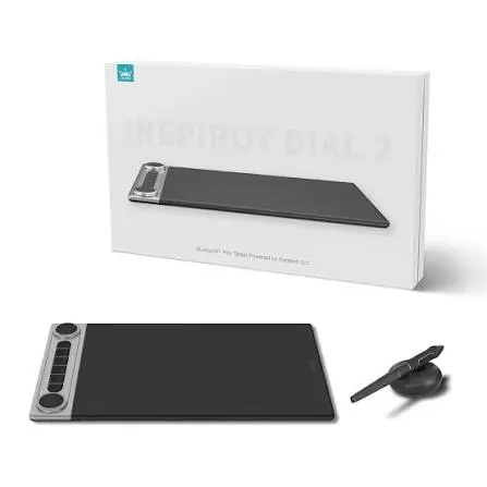 Huion Inspiroy Dial 2 Q630M Wireless Bluetooth Pen Tablet – Dual Dials, 6 Press Keys, PenTech 3.0, 8192 Pressure Levels