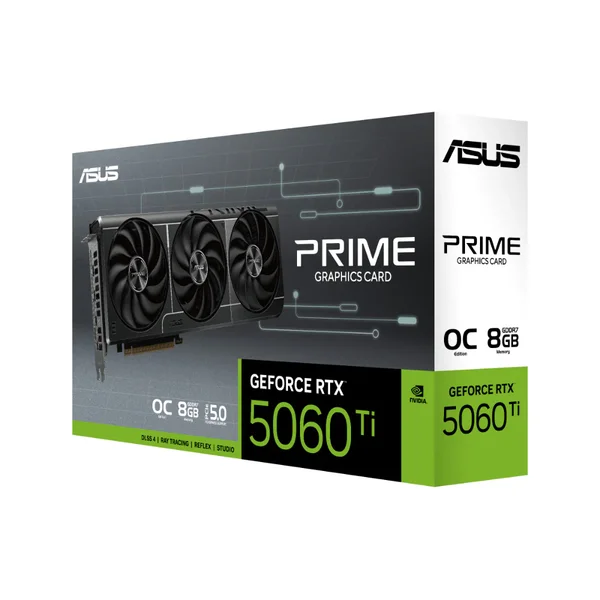 ASUS PRIME GeForce RTX 5060 Ti OC Edition 8GB GDDR7 Gaming Graphics Card – PRIME-RTX5060TI-O8G