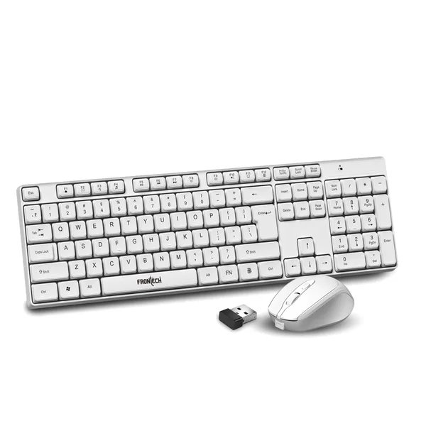 Rapoo X1500 PRO Wireless Keyboard & Mouse Combo White – 2.4GHz, Full-Size 104-Key, 1000 DPI Optical Mouse