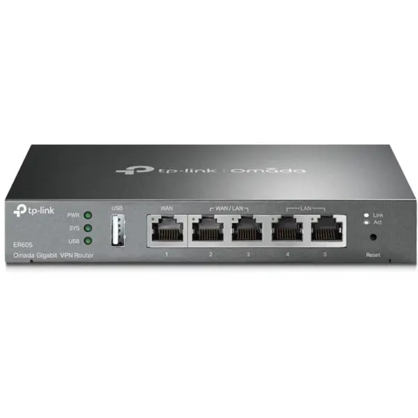 TP-Link Omada ER605 Gigabit VPN Router | 5-Port | Multi-WAN | VPN Gateway for Business/SOHO