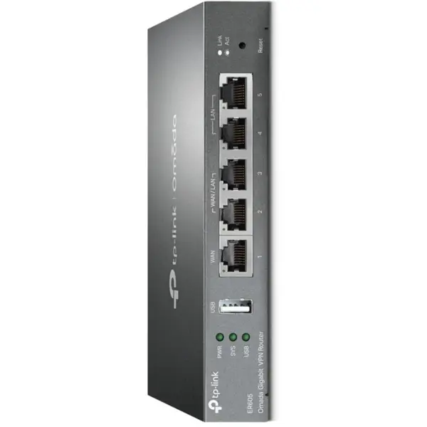 TP-Link Router VPN cablato Multi-WAN (TL-R605) fino a 4 porte WAN SPI Firewall SMB, router Omada SDN integrato, bilanciamento del carico, protezione dai fulmini
